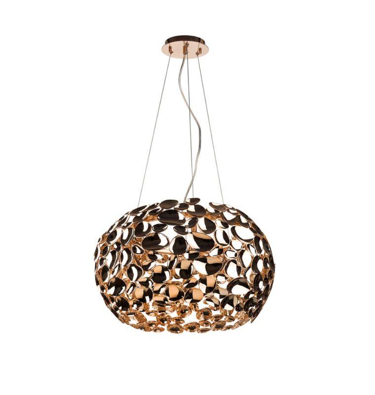 LAMPA WISZĄCA CARERA GOLD metalowa złota nowoczesna r.L