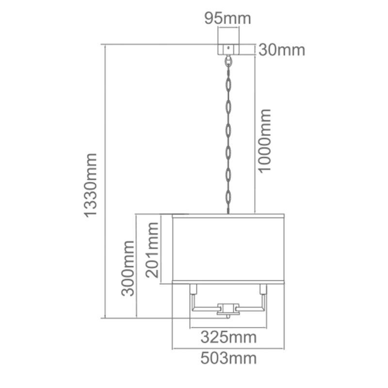 LAMPA WISZĄCA CASA CROMO metalowa srebrna klasycznar.M2