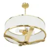 LAMPA WISZĄCA GERDO GOLD złota oprawa biały klosz styl glamour dekoracyjna