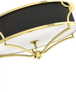 PLAFON STESSO GOLD NERO M złota oprawa czarny klosz nowoczesny dekoracyjny
