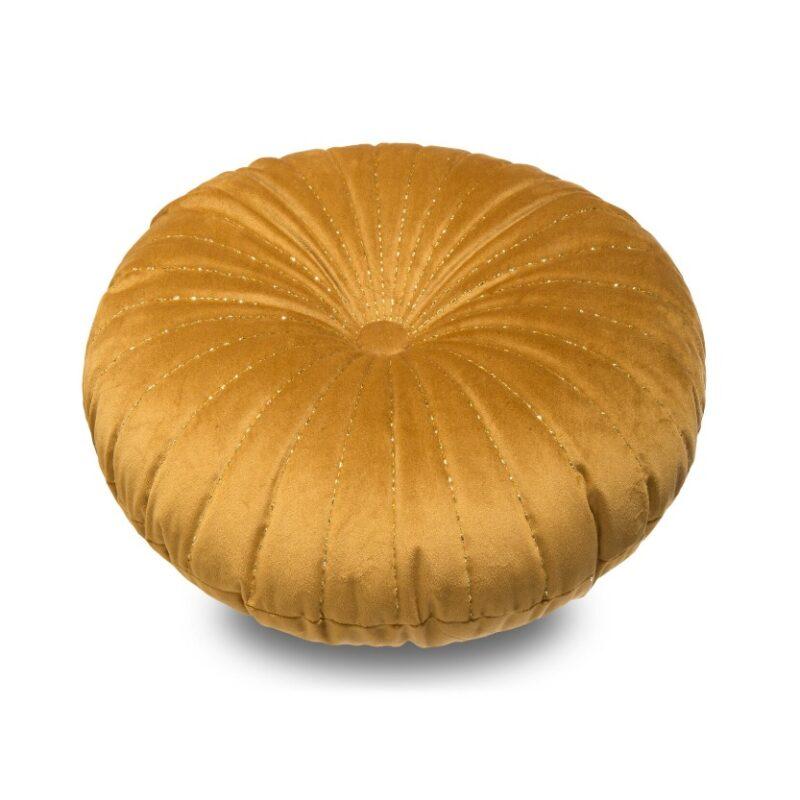 PODUSZKA WELVET okrągła ze złotą nicią nowoczesna PODUSZKA WELVET okrągła ze złotą nicią nowoczesna