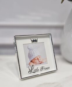 RAMKA NA ZDJĘCIA LITTLE PRINCE srebrna 8×8 cm, piękna