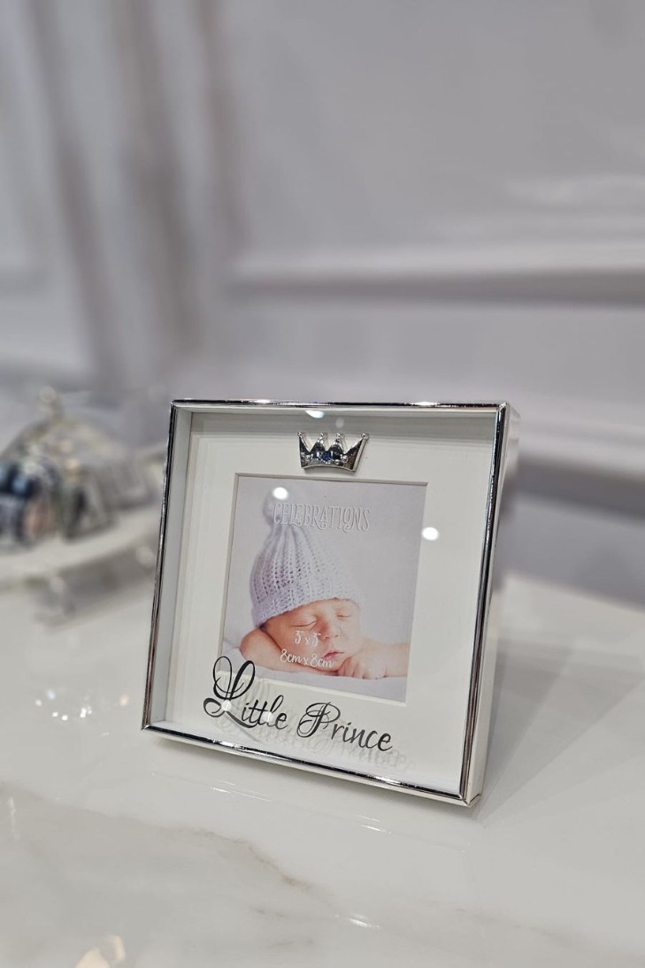 RAMKA NA ZDJĘCIA LITTLE PRINCE srebrna 8×8 cm