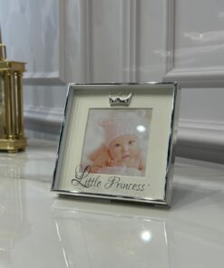 RAMKA NA ZDJĘCIA LITTLE PRINCESS srebrna 8×8 cm
