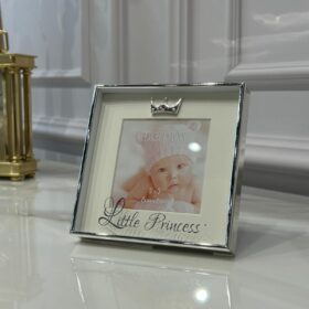 RAMKA NA ZDJĘCIA LITTLE PRINCESS srebrna 8×8 cm