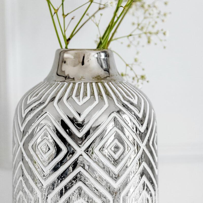 WAZON-CERAMICZNY-SREBRNY-W-GEOMETRYCZNE-WZORY WAZON-CERAMICZNY-SREBRNY-W-GEOMETRYCZNE-WZORY