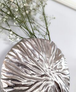 WAZON okrągły z metalu srebrny nowoczesny
