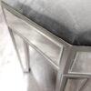 TABORET srebrne nogi szare materiałowe siedzisko styl glamour 3