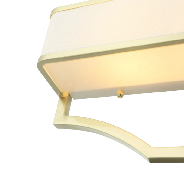 KINKIET GERDO PARETTE OLD GOLD złota oprawa biały klosz styl glamour dekoracyjny