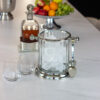 COOLER szklany ze srebrnymi elementami glamour, ekskluzywny