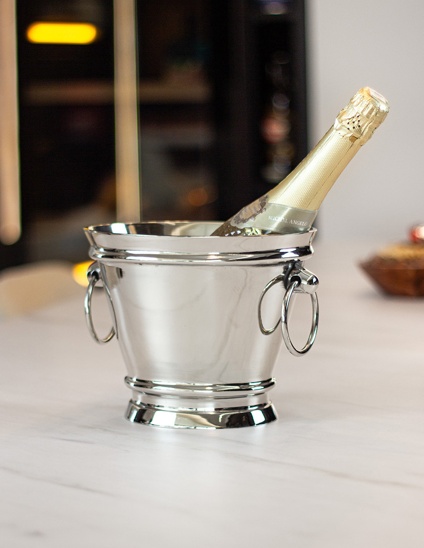 COOLER wazon srebrny w stylu klasycznym, piękny