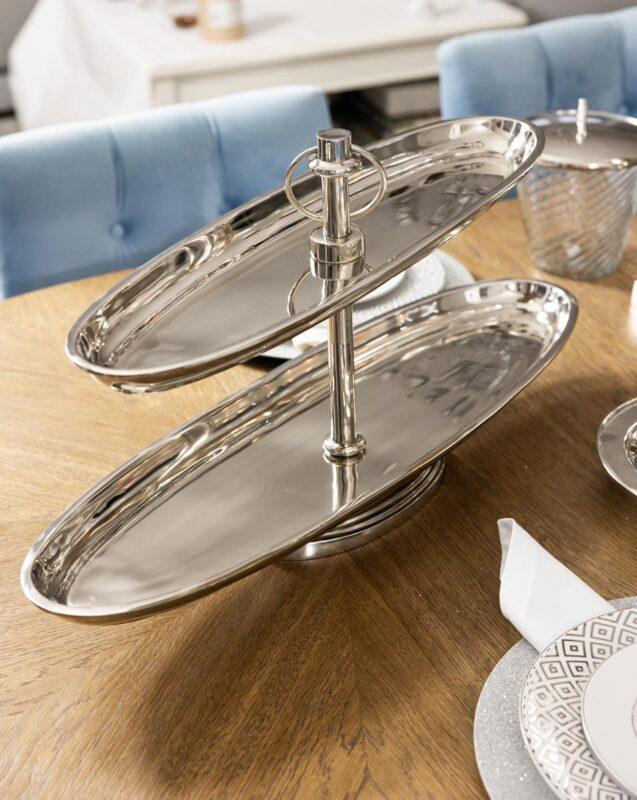 PATERA podłużna podwójna srebrna w stylu klasycznym PATERA podłużna podwójna srebrna w stylu klasycznym