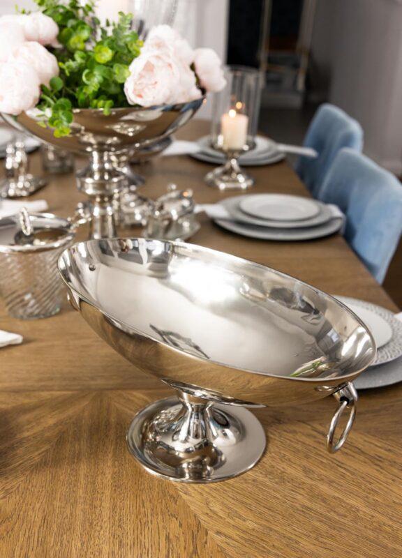 PATERA podłużna srebrna w stylu klasycznym 2