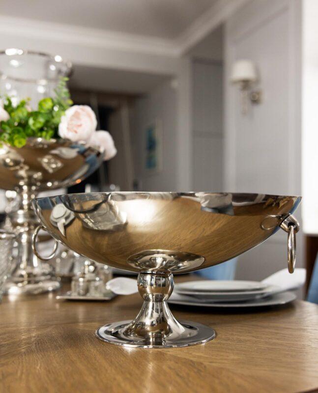 PATERA podłużna srebrna w stylu klasycznym