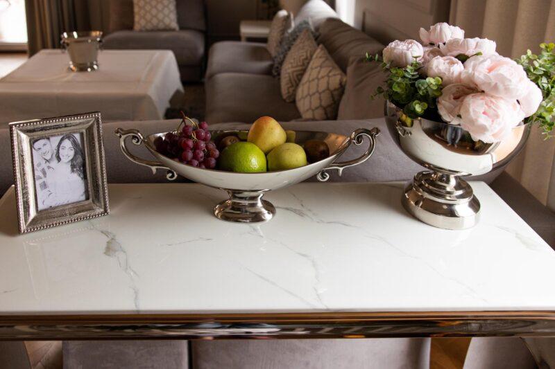 PATERA podłużna srebrna z niklu klasyczna 3