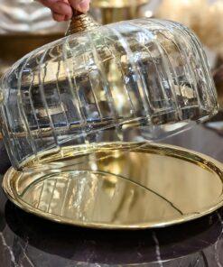 PATERA złota ze szklaną osłonką klasyczna 2