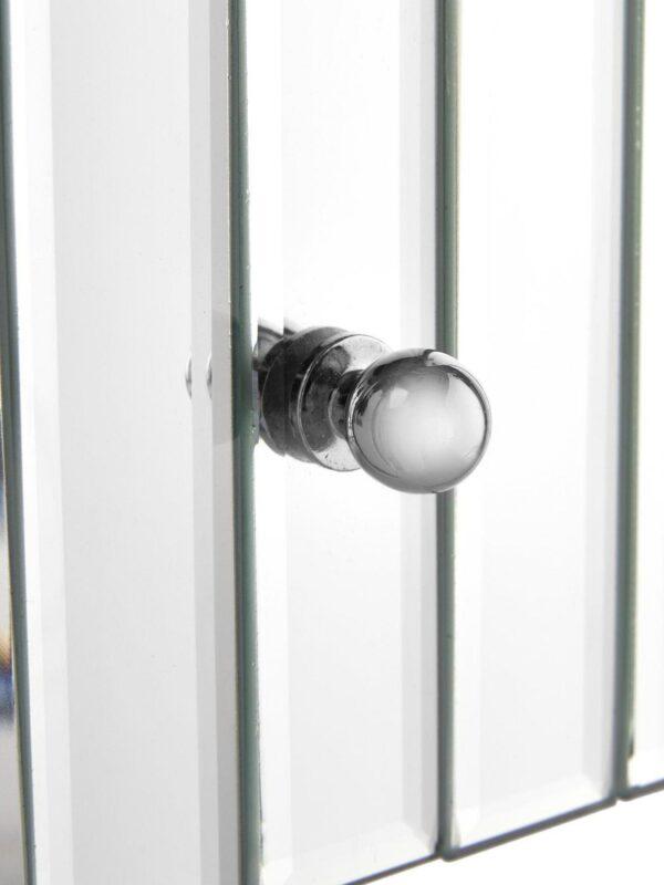 Konsola-lustrzana-srebrna- w-stylu- nowoczesnym-szuflada