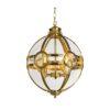 lampa wisząca złota kula ze stali nierdzewnej szklana idealna do wnętrz w stylu glamour