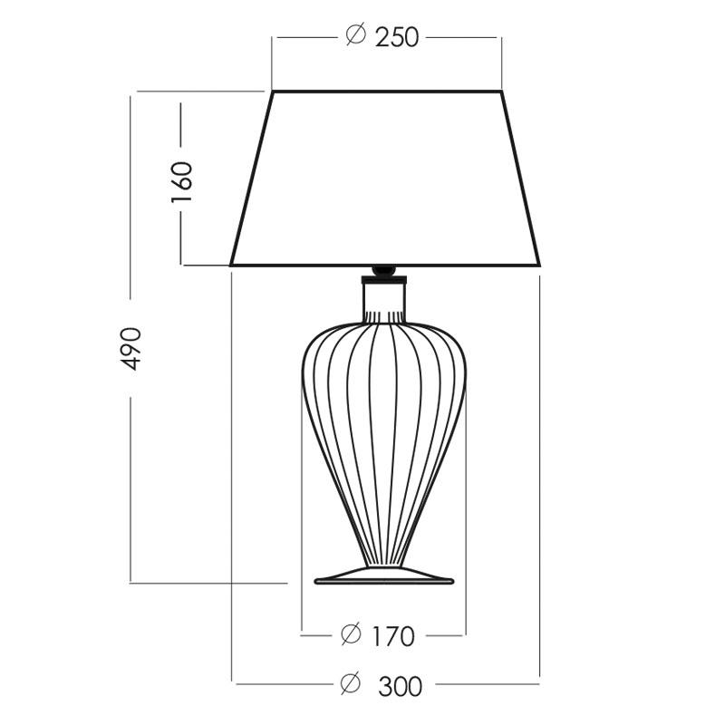 LAMPA STOŁOWA 4concepts Bristol wymiary LAMPA STOŁOWA 4concepts Bristol wymiary