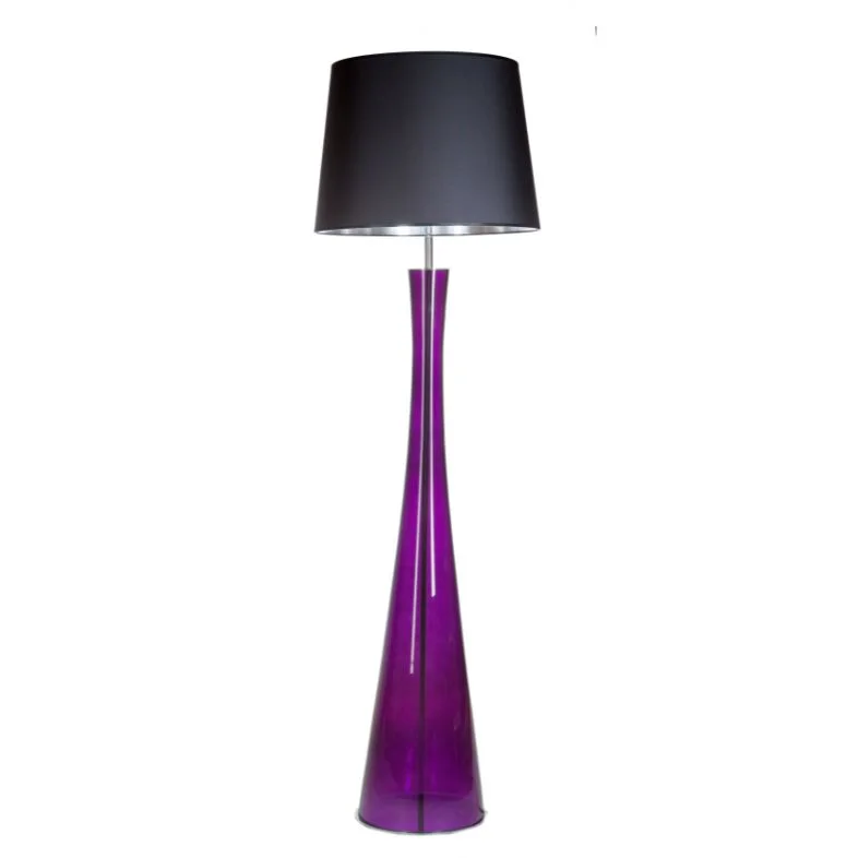 LAMPA PODŁOGOWA 4concepts Siena Transparentny Fiolet 50 40×35 cm Glamour Czarno Srebrny Abażur LAMPA PODŁOGOWA 4concepts Siena Transparentny Fiolet 50 40×35 cm Glamour Czarno Srebrny Abażur