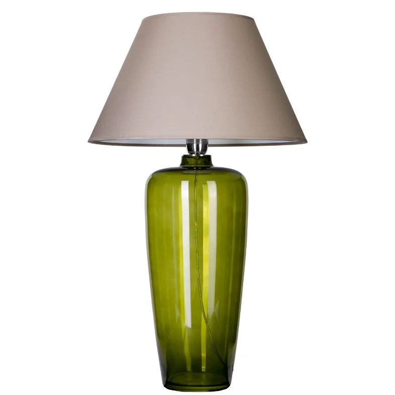 LAMPA STOŁOWA 4concepts Bilbao Transparentna zieleń Piękna Szary Abażur