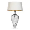 LAMPA STOŁOWA 4concepts Bristol Transparentna Czerń Glamour Beżowy Abażur