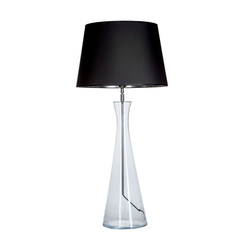 LAMPA STOŁOWA 4concepts Chianti Transparentna 45 34×30 cm Glamour Czarno Srebrny Abażur LAMPA STOŁOWA 4concepts Chianti Transparentna 45 34×30 cm Glamour Czarno Srebrny Abażur