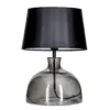 LAMPA STOŁOWA 4concepts Haga Transparentny Antracyt Glamour Czarny Abażur