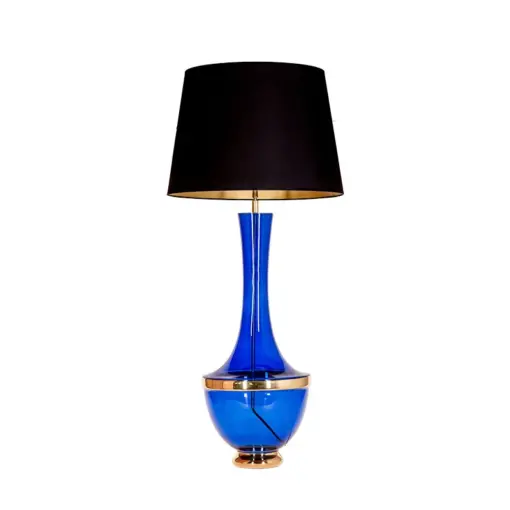LAMPA STOŁOWA 4concepts Troya Szafirowa 50 40 x 35 cm Elegancka
