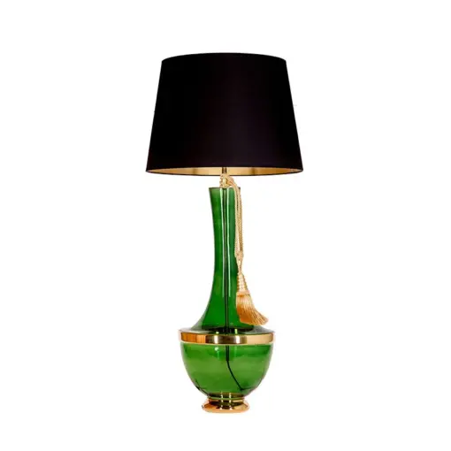 LAMPA STOŁOWA 4concepts Troya Zielona 50 40 x 35 cm Glamour