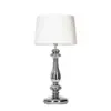 LAMPA STOŁOWA 4concepts Versailles Platynowa Biały Abażur Glamour