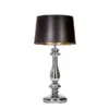 LAMPA STOŁOWA 4concepts Versailles Platynowa Czarno Biały Abażur Szklana