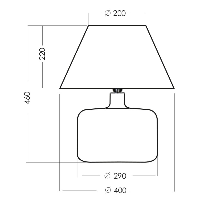 LAMPA STOŁOWA 4concepts Paris wymiary