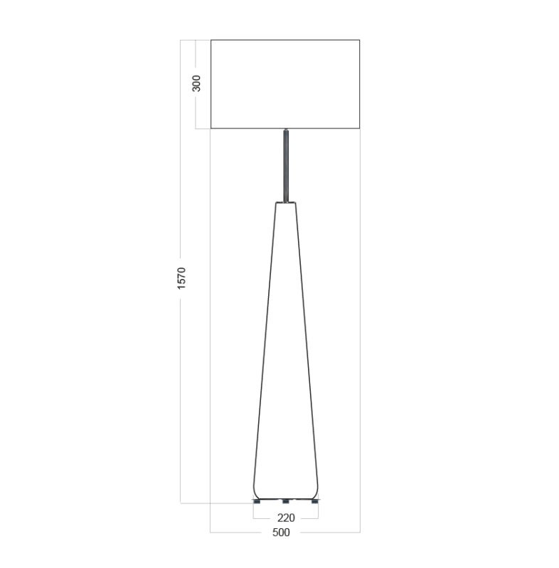 LAMPA PODŁOGOWA 4concepts Berlin wymiary LAMPA PODŁOGOWA 4concepts Berlin wymiary