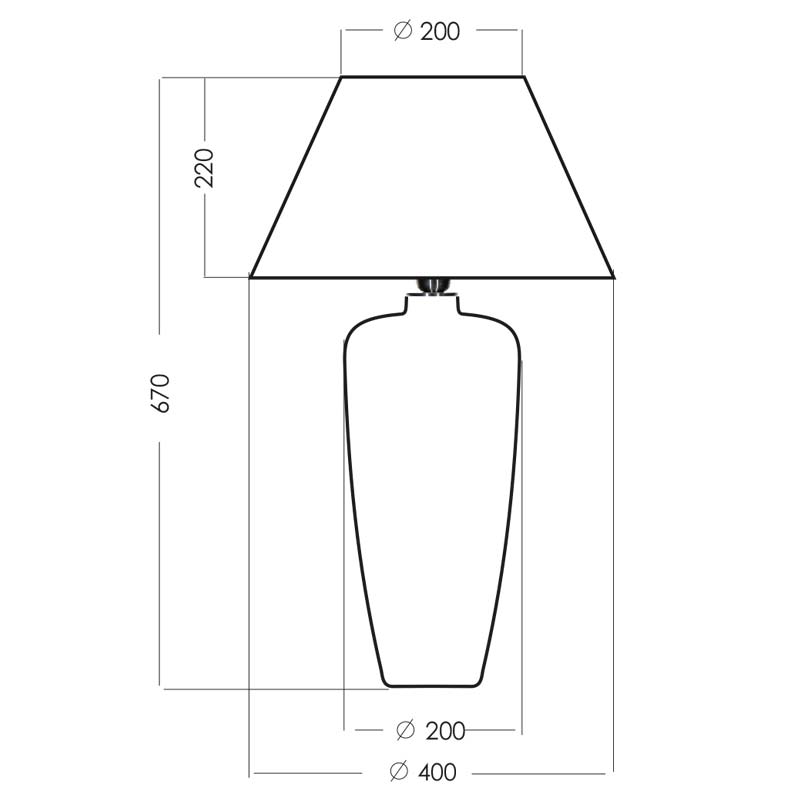 LAMPA STOŁOWA 4concepts Bilbao wymiary