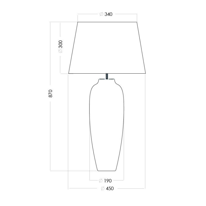 LAMPA STOŁOWA 4concepts Cannes wymiary