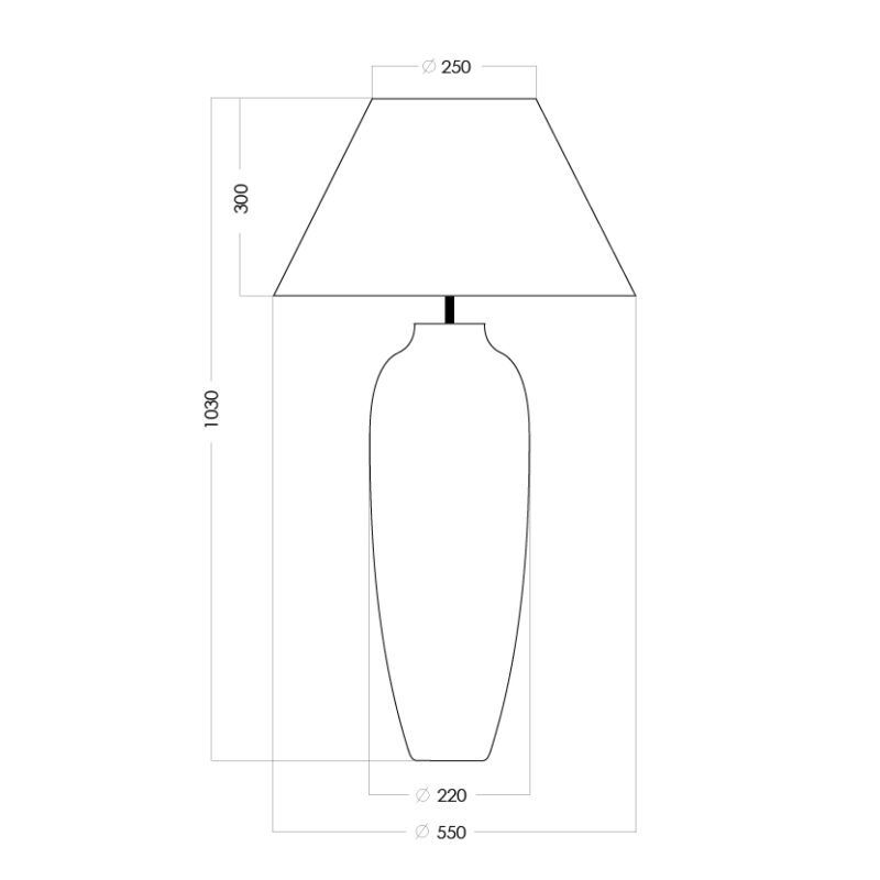 LAMPA STOŁOWA 4concepts Granada wymiary2