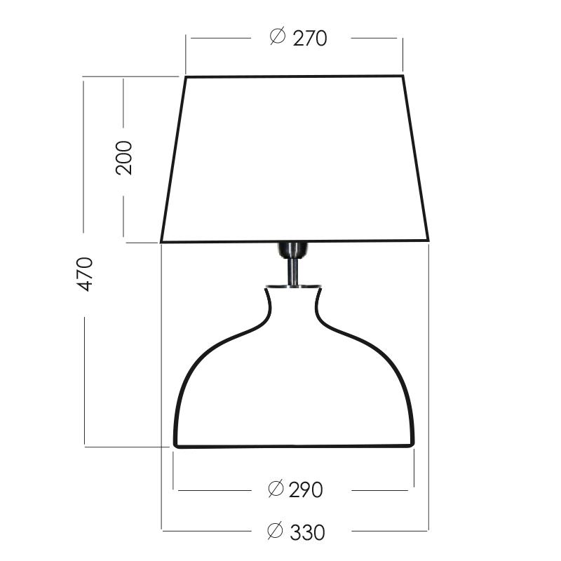 LAMPA STOŁOWA 4concepts Haga wymiary LAMPA STOŁOWA 4concepts Haga wymiary