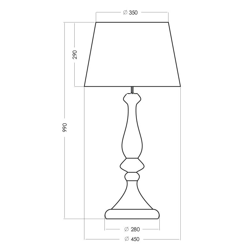 LAMPA STOŁOWA 4concepts Louvre wymiary