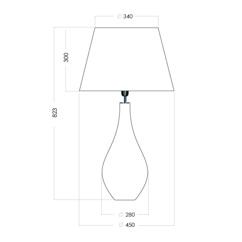 LAMPA STOŁOWA 4concepts Modena wymiary