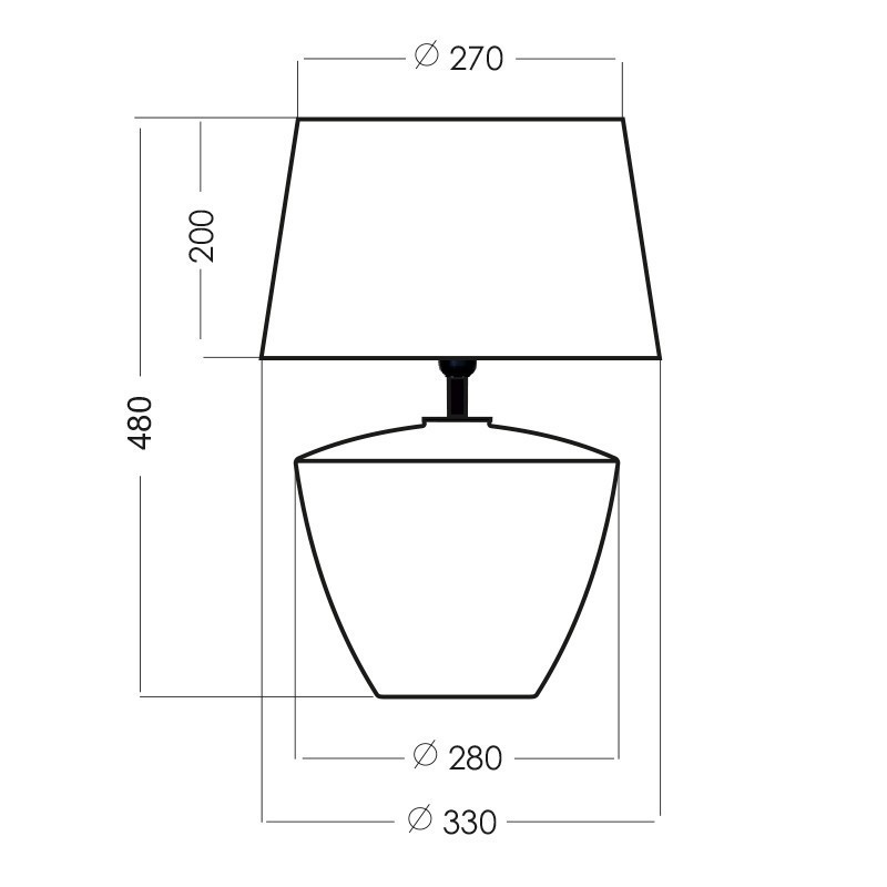 LAMPA STOŁOWA 4concepts Parma wymiary