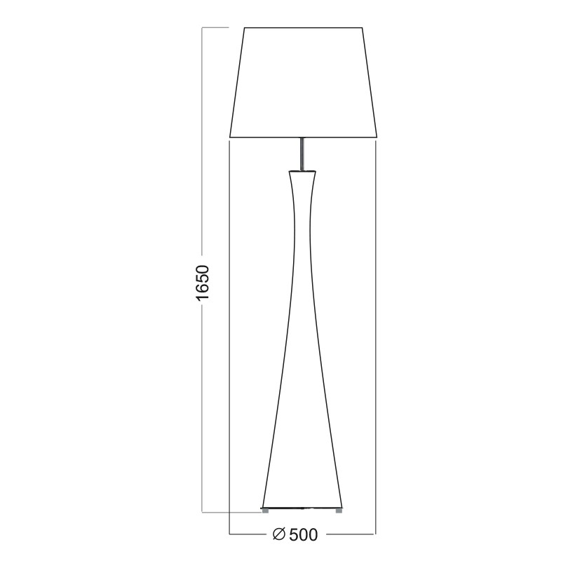 LAMPA PODŁOGOWA 4concepts Siena wymiary2 LAMPA PODŁOGOWA 4concepts Siena wymiary2