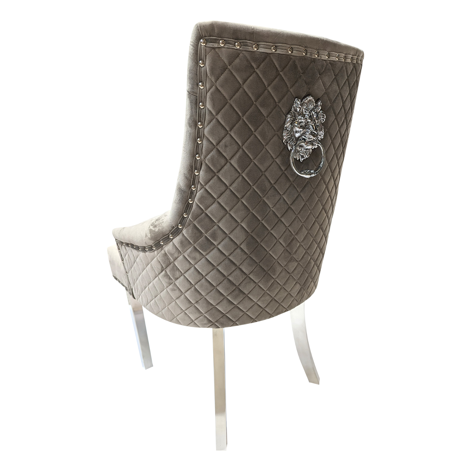 KRZESŁOFOTEL tapicerowane, welurowy, szary, srebrny, stal nierdzewna, unikatowe wykończenie glamour KRZESŁOFOTEL tapicerowane, welurowy, szary, srebrny, stal nierdzewna, unikatowe wykończenie elegancki