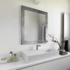 LUSTRO_ŚCIENNE_Aurea_SQ_srebrne_prostokątne_szklana_mozaika_glamour_eleganckie