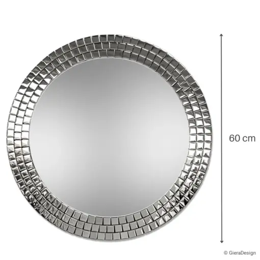 Lustro-Ścienne-Aurora-Silver-Okrągłe-Rama-Z-Mozaiki-60-cm-Wymiary
