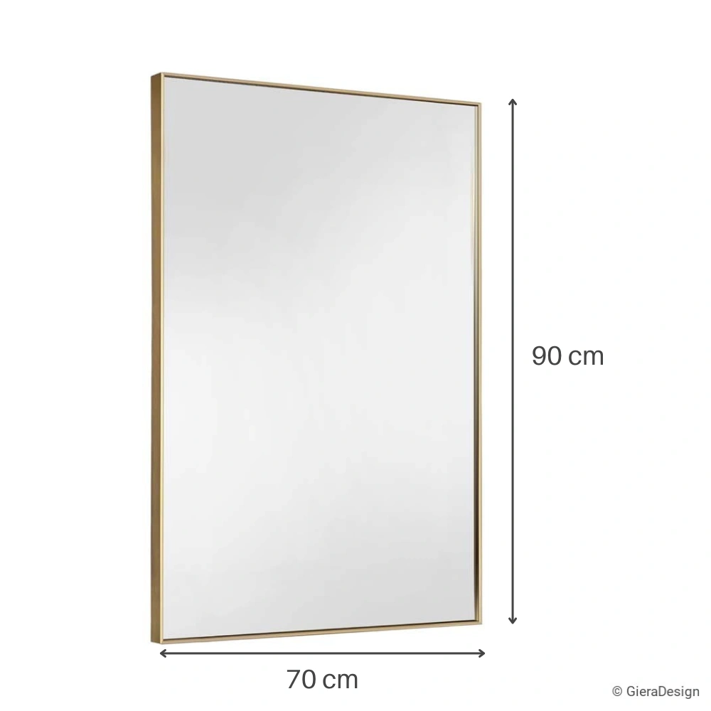 Lustro-Ścienne-Credo-Pure-Prostokątne-Złota-Rama-70x90-cm-Wymiary Lustro-Ścienne-Credo-Pure-Prostokątne-Złota-Rama-70x90-cm-Wymiary