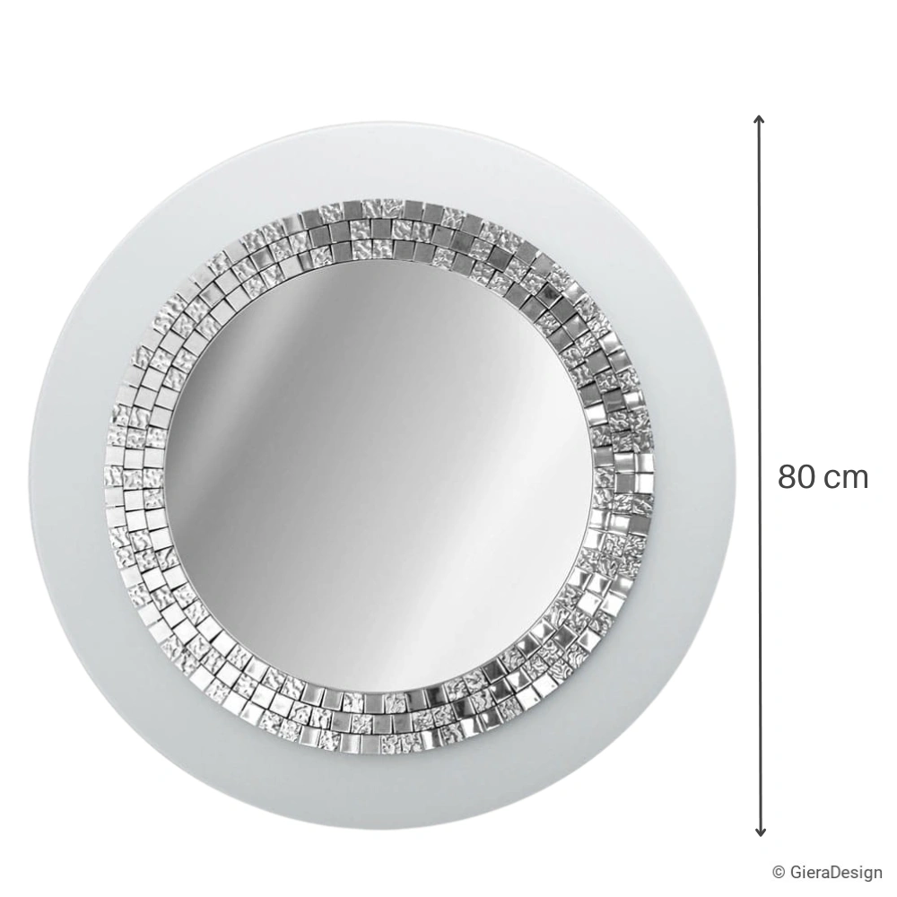 Lustro-Ścienne-Glamour-Białe-Okrągłe-Luksusowe-80-cm-Wymiary Lustro-Ścienne-Glamour-Białe-Okrągłe-Luksusowe-Błyszczące