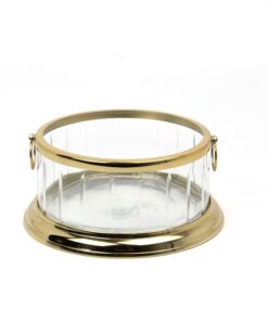 COOLER szklany ze złotymi elementami glamour, ekskluzywny