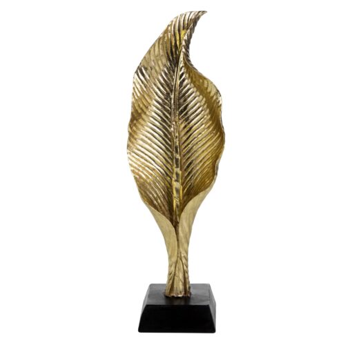 FIGURKA ELIOT złota w kształcie liścia, styl glamour, dekoracyjna