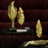 FIGURKA ELIOT złota w kształcie liścia, styl glamour, piękna